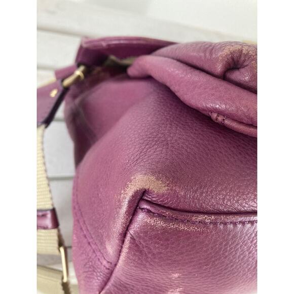 MICHAEL KORS, SMALL PURPLE  LEATHER CROSSBODY BAG (ASIS) - Picture 8 of 16